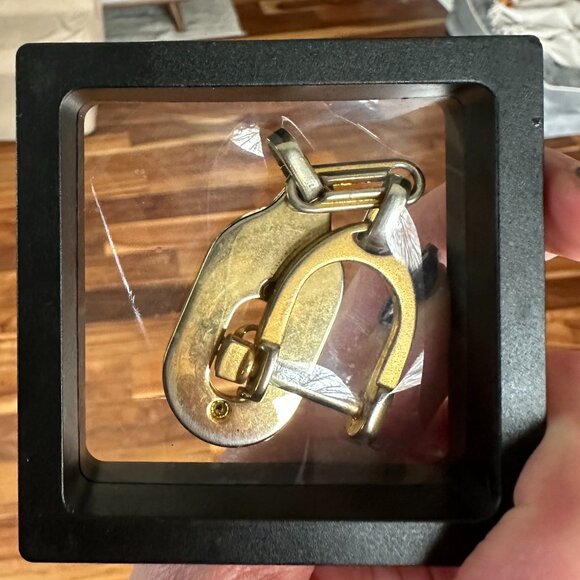 RARE AUTHENTIC Christian Dior Screw Bar Closure Key Ring - Picture 2 of 2